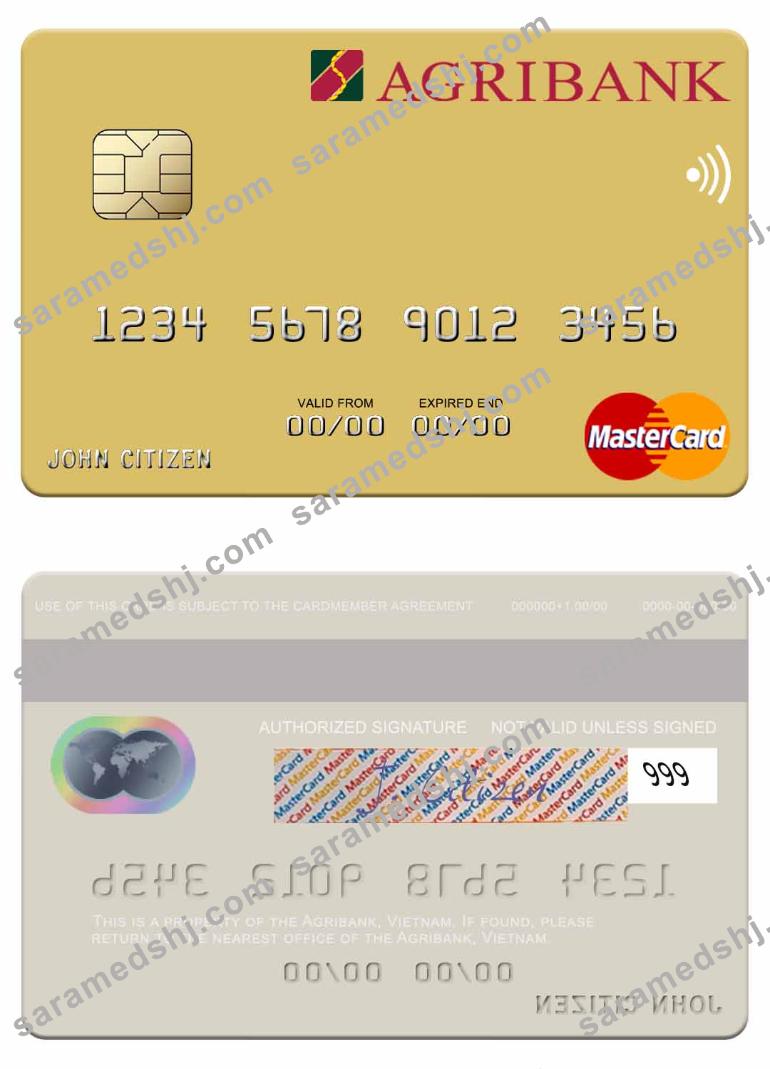Vietnam Agribank mastercard